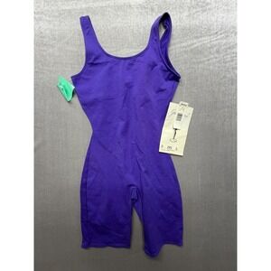 Vintage 1991 Gilda Marx Style 292 Bodysuit 100% spandex Small Purple